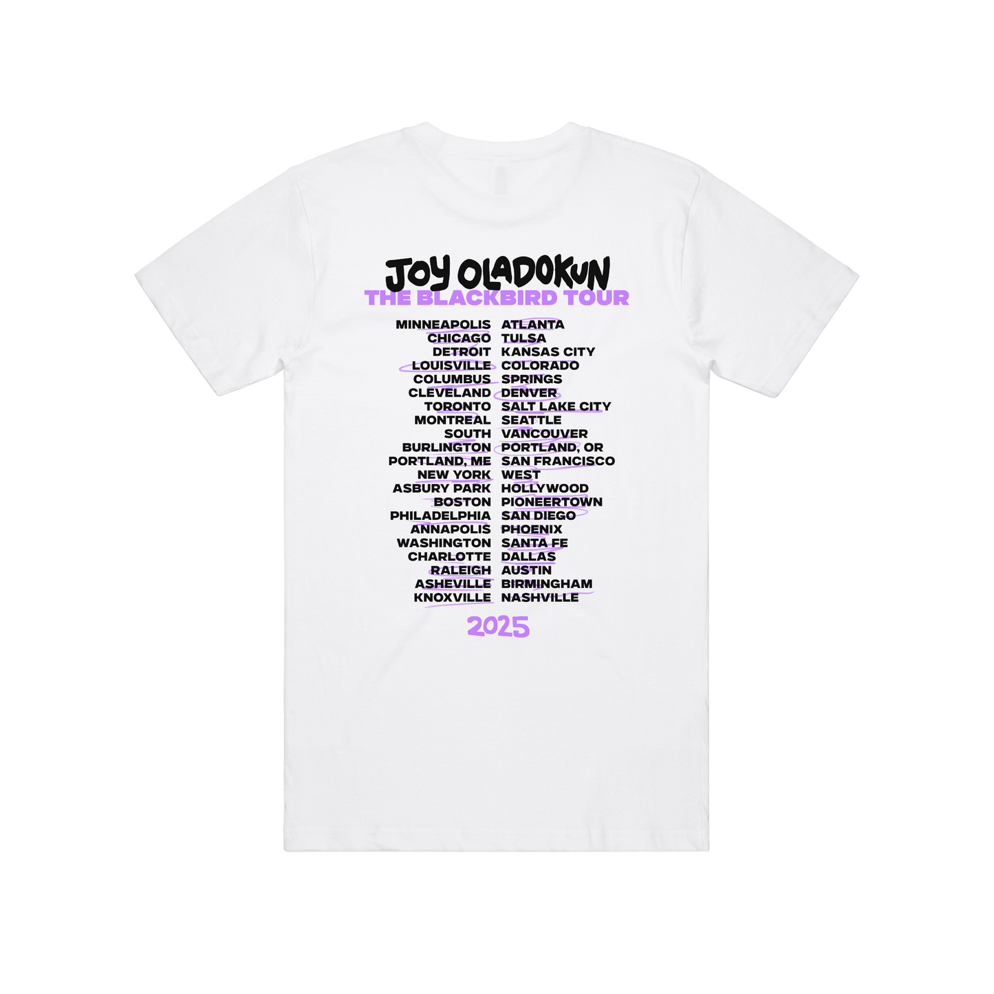 Black Bird Tour Tee (White)