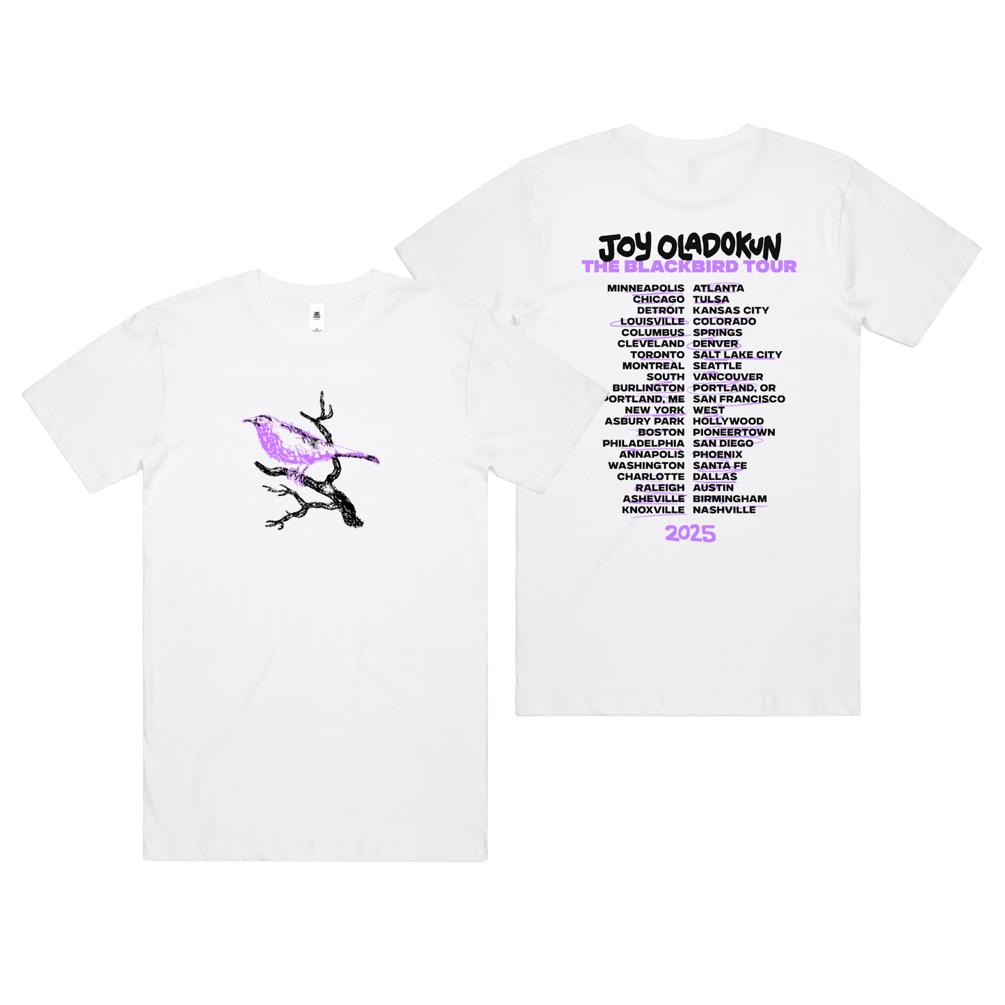 Black Bird Tour Tee (White)